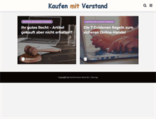 Tablet Screenshot of kaufenmitverstand.de